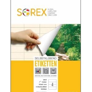 Etiketa laser/inkjet/copy 192,0x61,0 za široki registratore Sorex 100/1