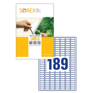 Etiketa laser/inkjet/copy 25,4x10,0 Sorex 100/1 odljepljiva