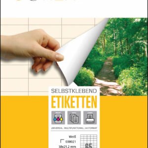 Etiketa laser/inkjet/copy 38,0x21,2 Sorex 100/1