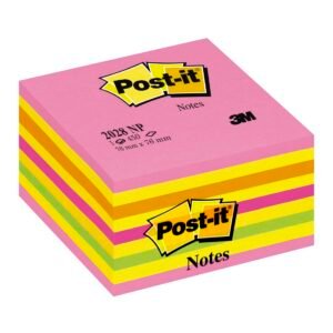 Blok samoljepljivi 76x76mm 450 listova Neon Pink Post-it 3M 2028NP