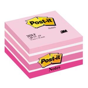 Blok samoljepljivi 76x76mm 450 listova Pastel Pink Post-it 3M 2028P