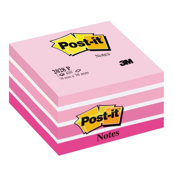 Blok samoljepljivi 76x76mm 450 listova Pastel Pink Post-it 3M 2028P