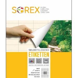 35,6x16,9 Sorex Etiketa laser/inkjet/copy 35,6x16,9 Sorex 100/1