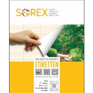 Etiketa laser/inkjet/copy 38,0x21,2 Sorex 100/1