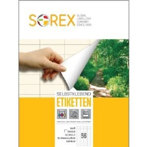 52,5x21,2 Sorex Etiketa laser/inkjet/copy 52,5x21,2 Sorex 100/1