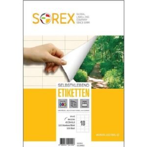 63,5x46,6 Sorex Etiketa laser/inkjet/copy 63,5x46,6 Sorex 100/1