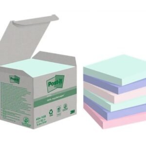 Blok samoljepljivi 76x76mm 6x100 listova Eko Post-it 3M 654 Rainbow