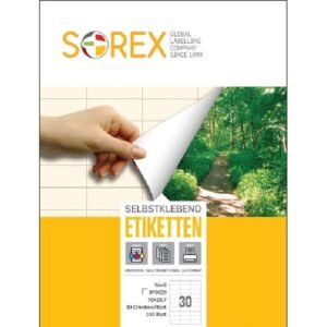 70,0x29,7 Sorex Etiketa laser/inkjet/copy 70,0x29,7 Sorex 100/1