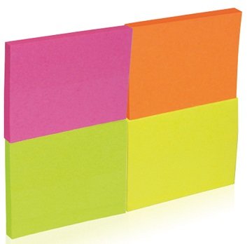 Blok samoljepljivi  38x51mm 4x50 listova mix 4 boje neon Donau