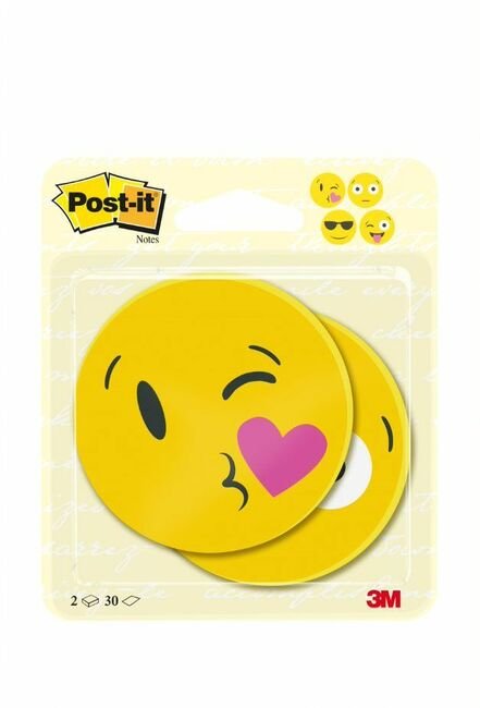 Blok samoljepljivi Die Cut shape Face 70x70mm 2x30 listova Post-it 3M
