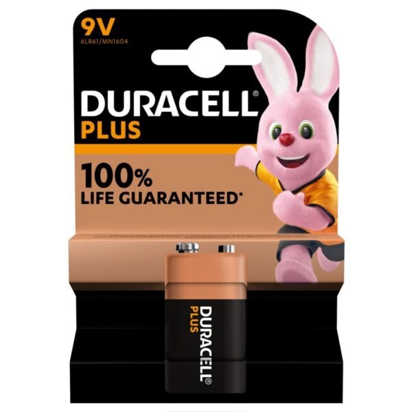 Baterija DURACELL Plus 9V + 100% extra life