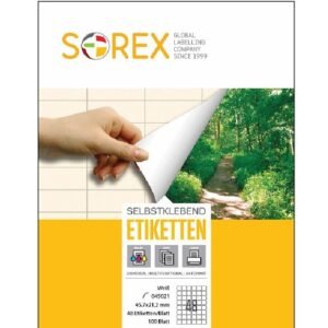 Etiketa 45,7x21,2 Etiketa laser/inkjet/copy 45,7x21,2 Sorex 100/1;