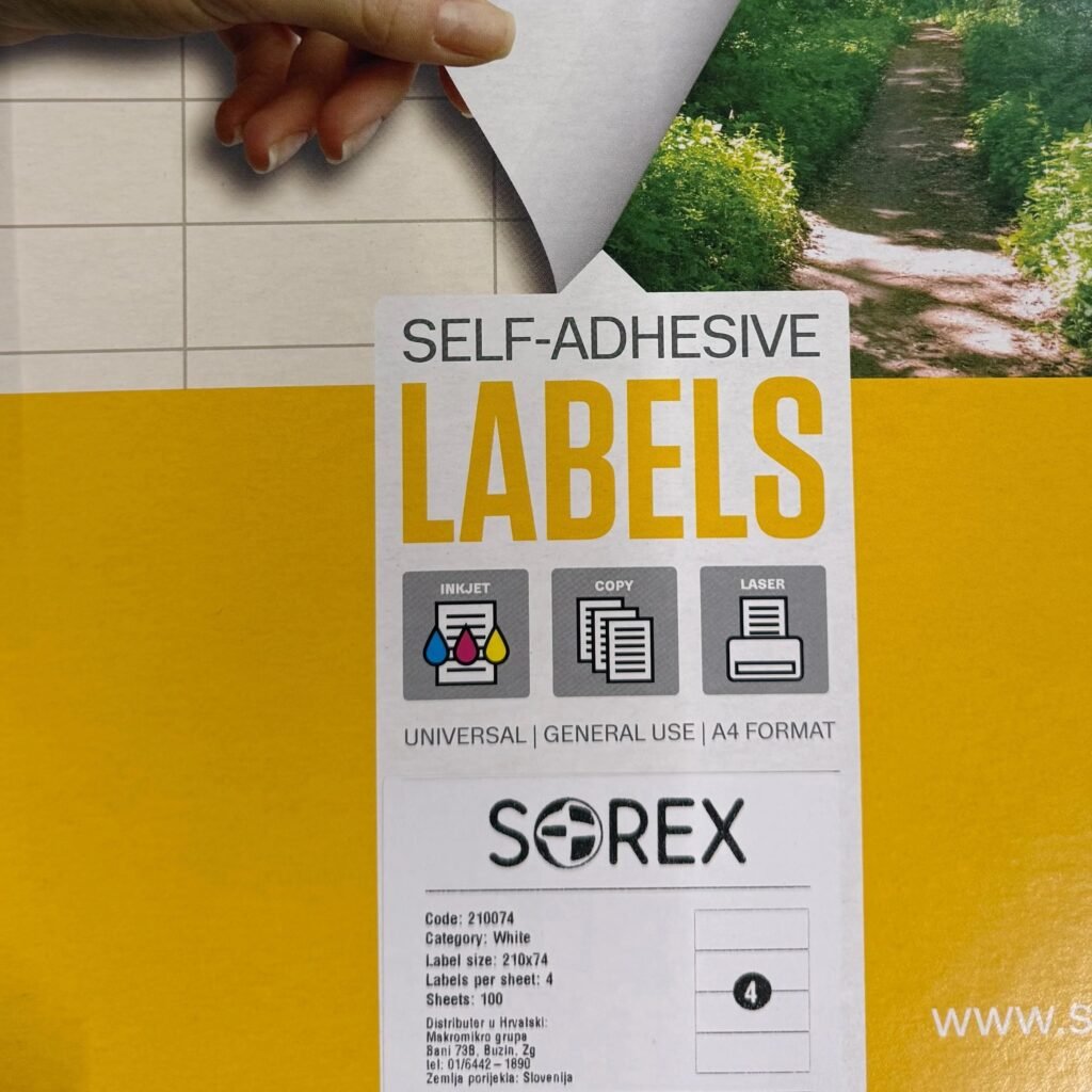 Etiketa  laser/inkjet/copy 210,0x74 Sorex 100/1