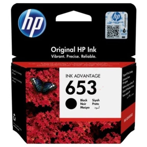 HP 653 Black Original Ink Advantage Cart