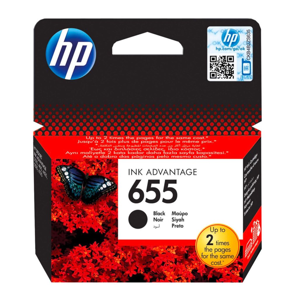 HP 655 ink cartridge black 550p