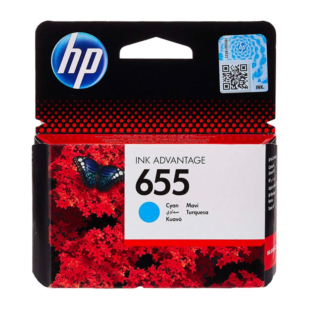 HP 655 ink cartridge cyan 600p