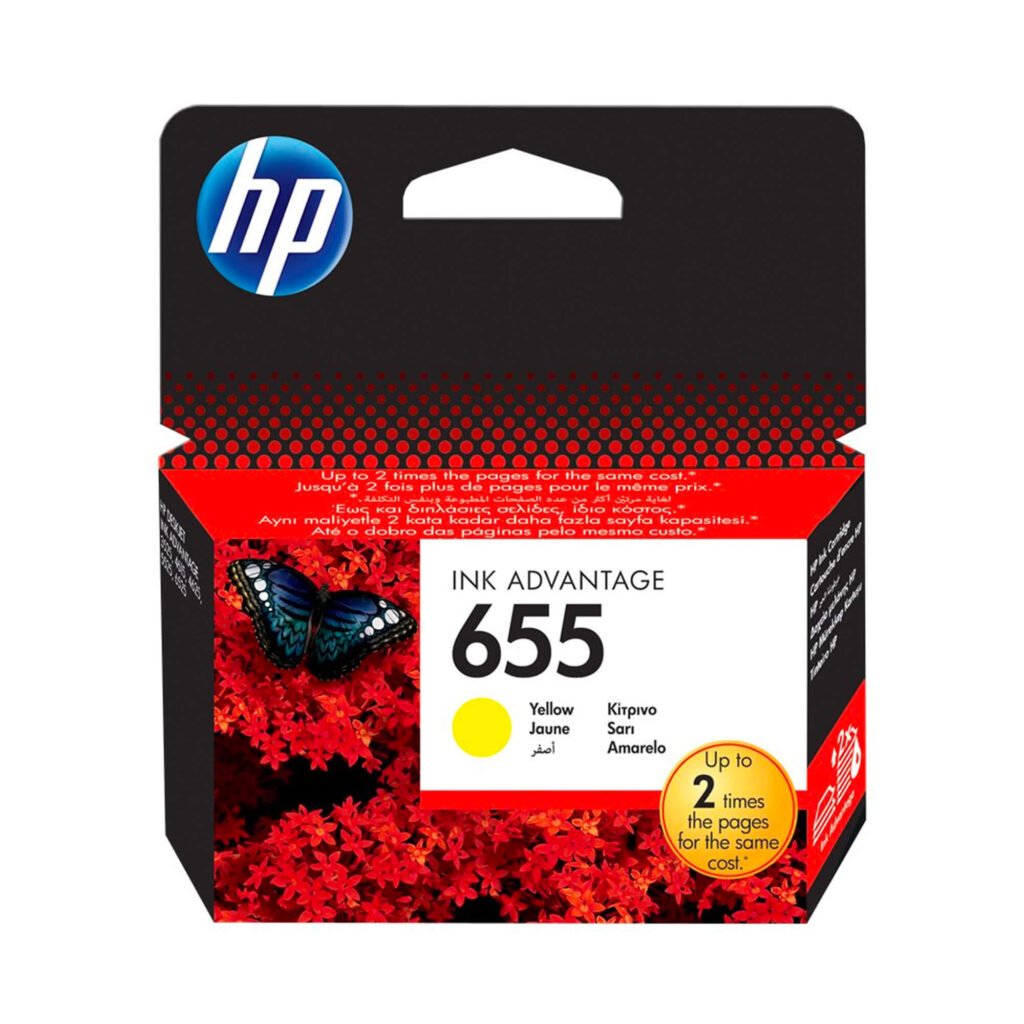HP 655 ink cartridge yellow 600p