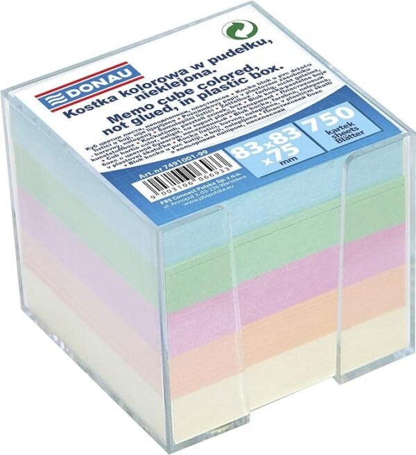 Kocka pvc s papirom 95x95x95mm Donau