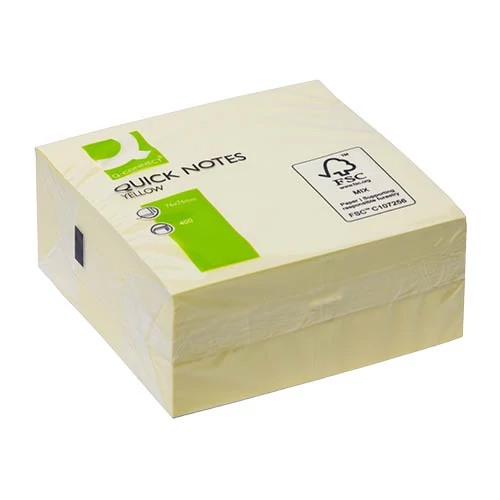 Blok samoljepljivi  76x76mm 400 listova Q-Connect KF01346 žuti