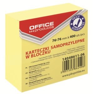 Blok samoljepljivi 76x76mm 400 listova Office products žuti