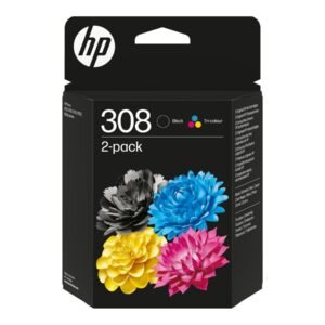 HP 308 Black/Tri-Color Ink Cart Combo 2P