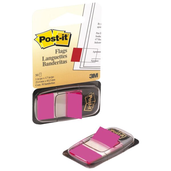 Zastavica 25,4x43,2mm 50 listova film poluprozirni Post-it 3M 680-21 roza