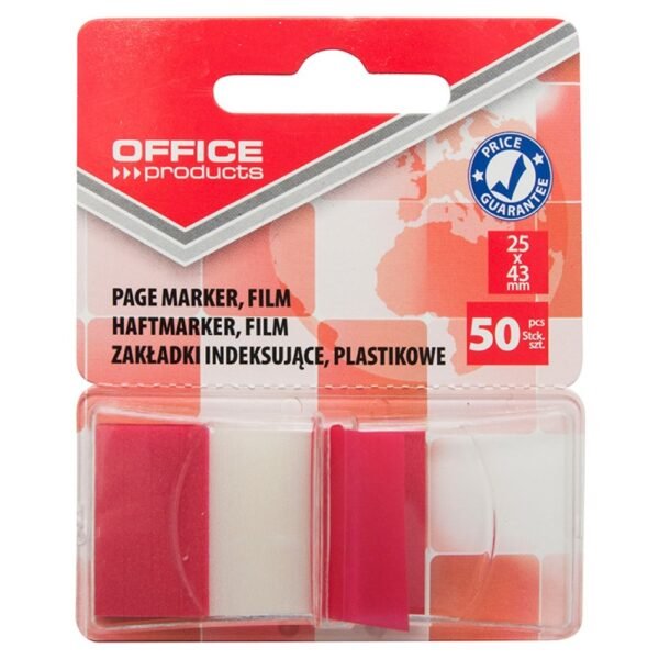 Zastavica 25x43mm 50 listova film poluprozirni Office products crvena