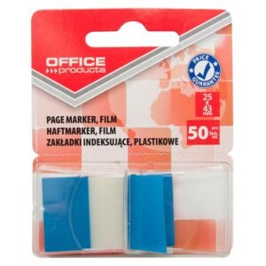 Zastavica 25x43mm 50 listova film poluprozirni Office products plava Zastavica 25x43mm 50 listova film poluprozirni Office products plava