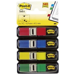 Zastavica 43,1x11,9mm 4x35 listova film poluprozirni Post-it 3M 683-4 4 boje Zastavica 43,1x11,9mm 4x35 listova film poluprozirni Post-it 3M 683-4 4 boje