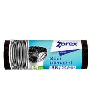 Vreća za smeće 35L 50x70cm 15/1 LDPE crna Zorex Clasic