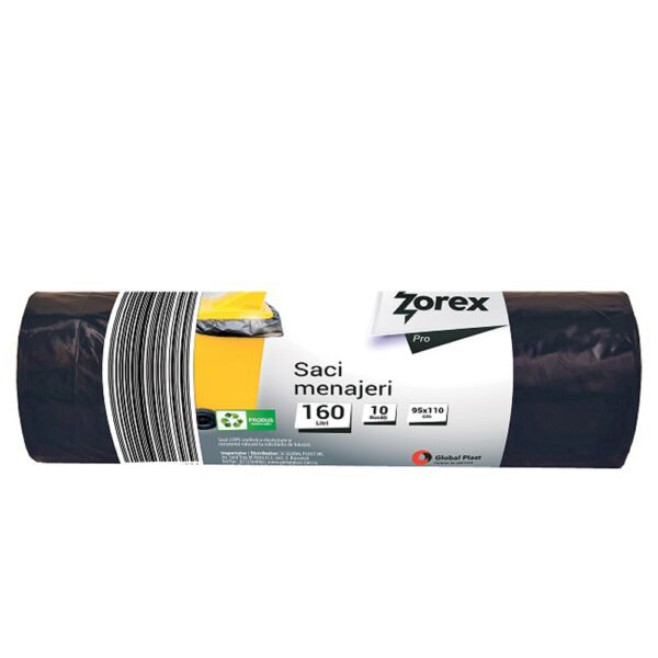 180705210 Vreća za smeće 160L 95x110cm 10/1 LDPE crna Zorex Pro