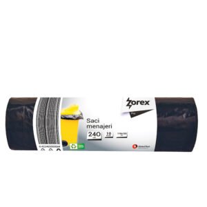 Vreća za smeće 240L 110x125cm 10/1 LDPE crna Zorex Pro