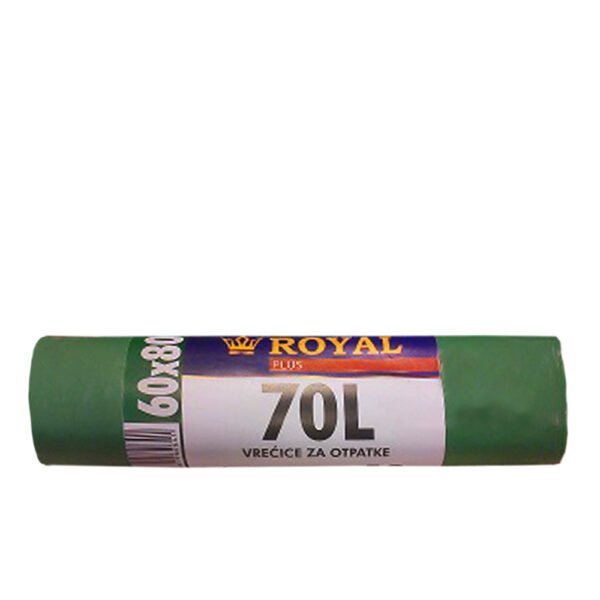 Vreća za smeće 70L 60x80cm 10/1 LDPE zelena
