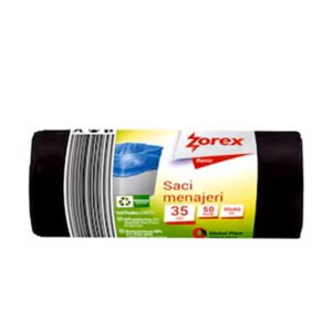 Vreća za smeće 35L 50x60cm 50/1 HDPE crna Zorex Basic