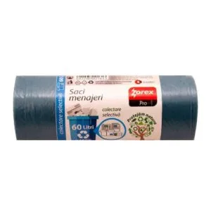 Vreća za smeće 60L 58x68 cm 10/1 LDPE plave Zorex za papir i karton