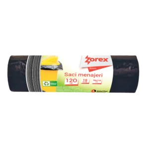Vreća za smeće 120L 70x110cm 10/1 LDPE crna Zorex Basic