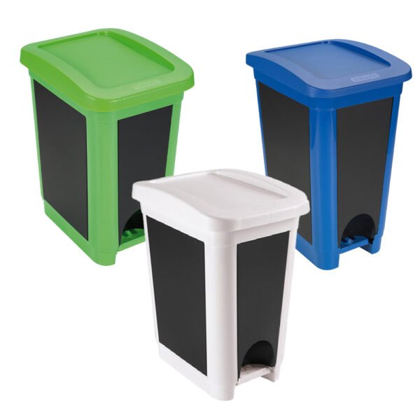 Kanta za otpatke s pedalom pvc 30l četvrtasta, sort boje