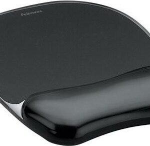 094206083_1 Podloga za miš s gel odmorištem za dlan Fellowes Crystal crna