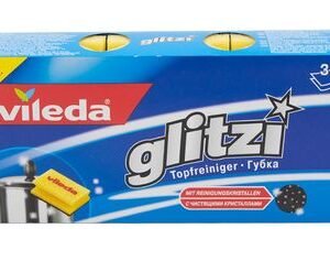 Spužvica za pranje posuđa 9x7x4cm Vileda Glitzi crystal 3/1