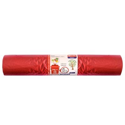 180707684_1 Vreća za smeće 240L 110x125cm 10/1 LDPE crvene Zorex za organski otpad