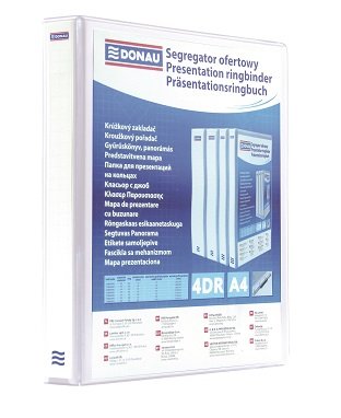 Mapa za odlaganje i prezentaciju  A4 4-D ringa fi 50mm, hrbat 80mm Donau