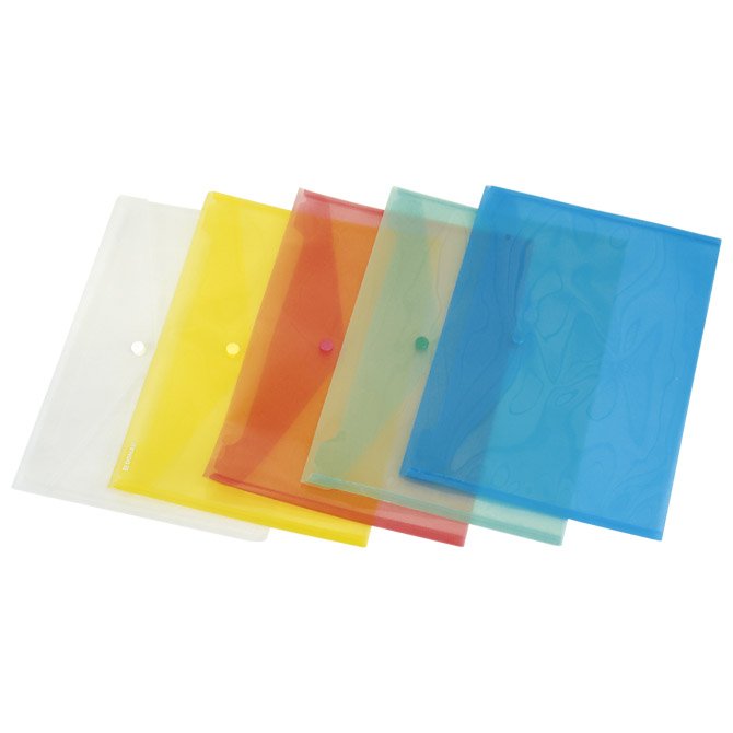 Kuverta s gumbom pp Donau C5 240x186mm crvena prozirna