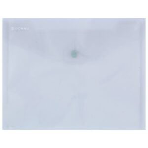 Kuverta s gumbom pp Donau C5 240x186mm prozirna