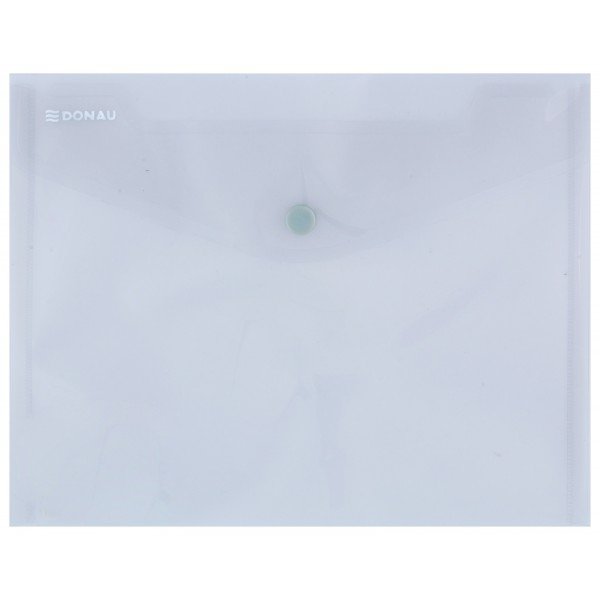 Kuverta s gumbom pp Donau C5 240x186mm dimljeno prozirna