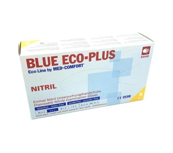 Rukavice nitrilne S 100/1 plave Eco Plus
