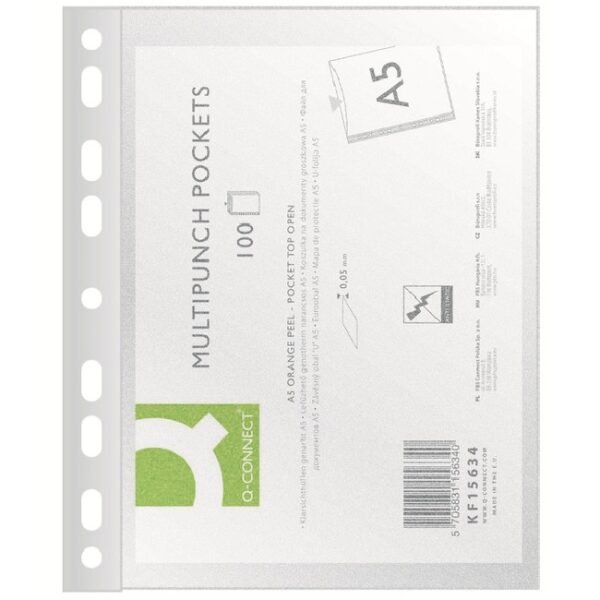 Fascikl uložni pvc A5 50mic Q-Connect 100/