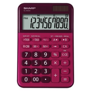 Kalkulator komercijalni 10 mjesta Sharp ELM335B crveni