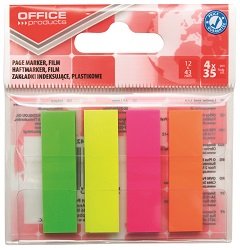 281618156_1 Zastavica 43x12mm 4x35 listova film poluprozirni Office products 4 boje