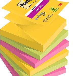Blok samoljep. 76X76mm 6x90 Z listića Post-it 3M R330-6SS Super Stick Carnival