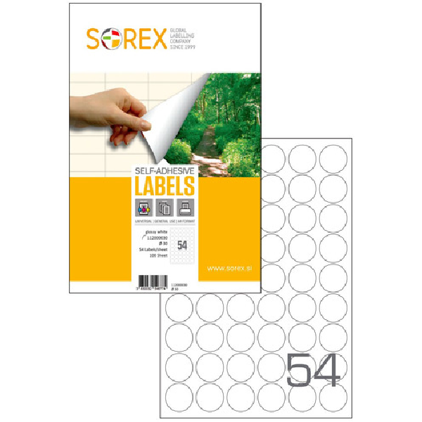 Etiketa  laser/inkjet/copy fi 30 Sorex 100/1